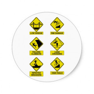 Extreme Sports ~ Funny Warning Signs Sticker
