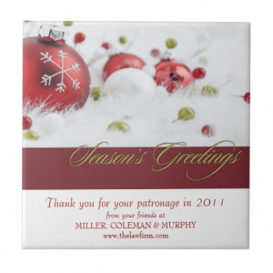 Holiday Client Appreciation Elegant Ornaments Tiles