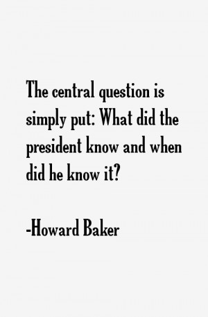 Howard Baker Quotes amp Sayings