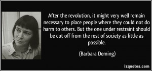 the revolution, it might very well remain necessary to place people ...