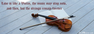 Love is like a violin Facebook cover | Best FB Cover