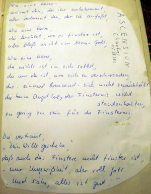wrote a German poem, inspired by my participation in a majestic ...