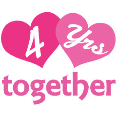 4th Anniversary 4 Years Together Women's Shirts