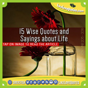 Wise Life Quotes And Sayings. QuotesGram