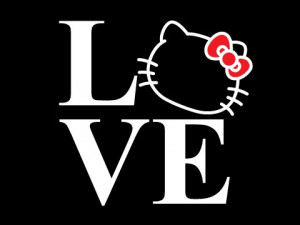 hello kitty, love, red, smile