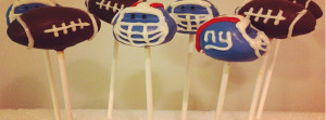 Chocolate Football Lollipops
