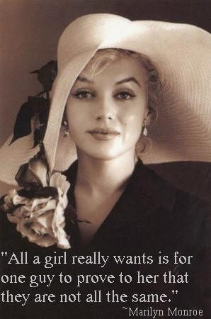 all a girl really wants is for one guy to prove to her they are not ...