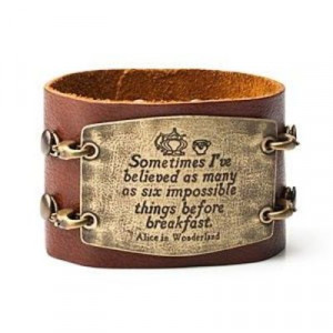 Leather cuffs with quotes from literature. Choose from Tolkein, e.e ...