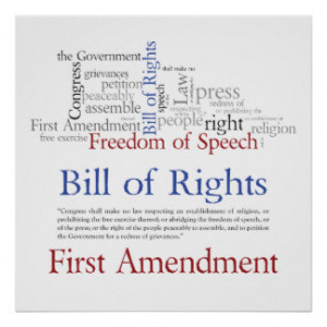 First Amendment Rights - Freedom of Speech Posters