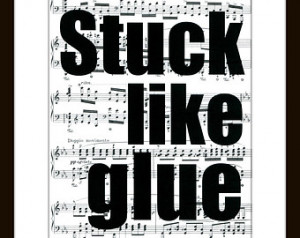 Stuck Like Glue Wall Art Music Print -Sugarland Song Lyrics on Sheet ...