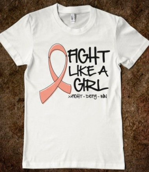 Endometrial Cancer Ribbon Fight Like a Girl Shirts #FightLikeaGirl # ...