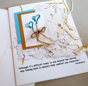 Sympathy Card with a quote on Recycled Handmade Paper