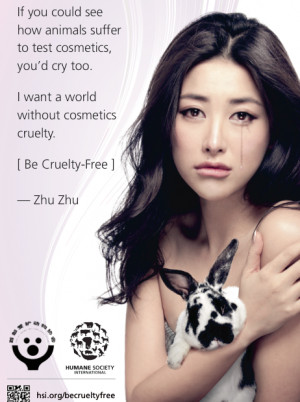 zhu zhu was in beijing to unveil an impactful new be cruelty free ...