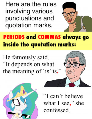 to determine whether the period or comma belong with the quotation or ...