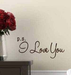 ... You Decal Bedroom Decor wall Romantic quote P.S. words on Etsy, $17.00