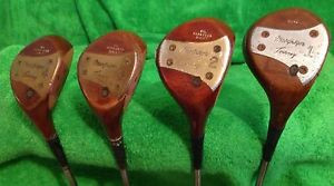 ... PERSIMMON*** MacGregor Tourney Tommy Armour 693T Set 1,2,3,4 wood