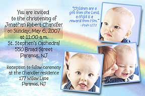 cross christening invitation