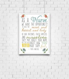 Maya Angelou Quote Nursing Print Gift for by MaybeSparrowPrints, $5.00