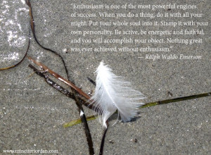 Love this quote by Ralph Waldo Emerson - enthusiasm is everything!