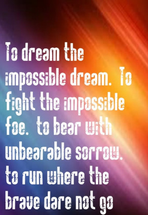 Andy Williams - The Impossible Dream - song lyrics, song quotes, songs ...