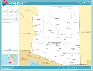 Arizona County Map Printable