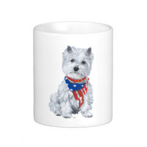 West Highland White Terrier Patriotic Coffee Mugs