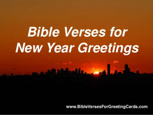 Bible Verses for New Year Greetings