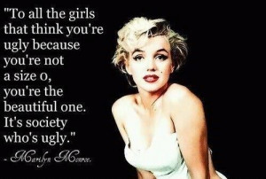 Inspirational quote by Marilyn Monroe.