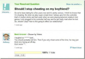 Should i stop cheating on my BF