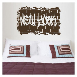 NEW YORK Retro word Quote Wall Sticker Decal Transfer Film Words ...