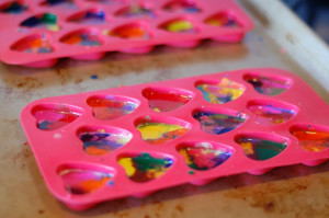 pop crayons out of molds and smooth valentine crayon heart sayings