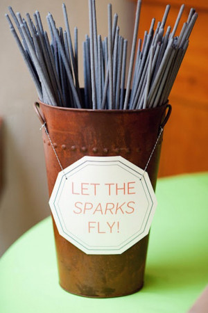 Let the sparks fly at your outdoor wedding with these fun sparklers.