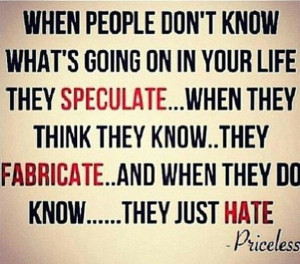 Jealous people....Priceless!