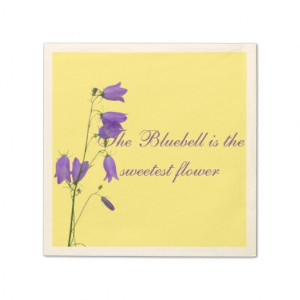 Bluebell quote paper napkins standard cocktail napkin