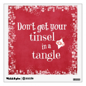 Tinsel in a Tangle Christmas Quote Room Decals