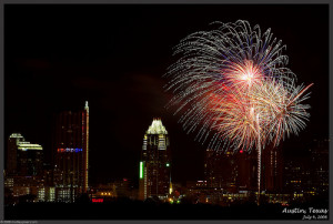 Independence day fireworks in Austin, TX, photo by: motleypixel, used ...