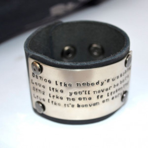 Leather+Cuff+Bracelet+Handstamped+Quote+Cuff+by+DesignMeJewelry,+$48 ...