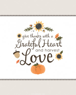 Give thanks with a grateful heart and harvest love