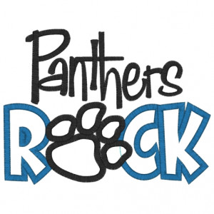 Sayings (3360) Panthers Rock Applique 5x7