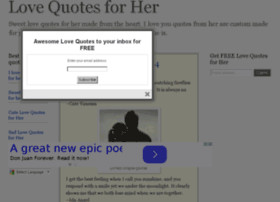 love quotes for her sweet love quotes for her made from the heart i ...