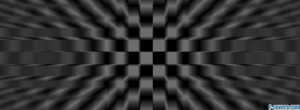 trippy black and white checkered pattern facebook cover