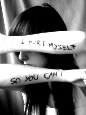 Selfharm. 'I hurt myself so you can't' by MarieMystery
