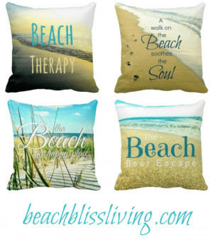 Photo Pillows & Quote Pillows that Capture the Beach Experience