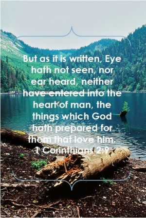 Eyes Have Not Seen nor Ears Heard Scripture