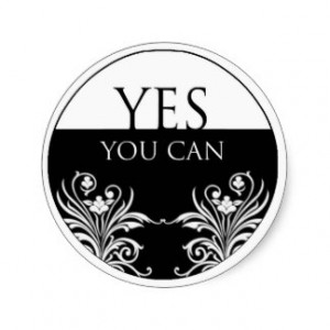 word quote-Yes You Can Sticker