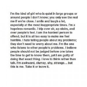 This is me completly.. #me #shy #alone #behappy #crazy #quotes # ...