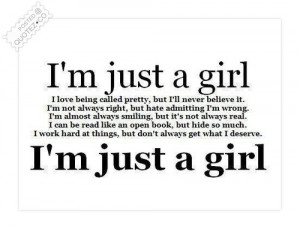 Just A Girl Sad Quote « QUOTEZ.CO