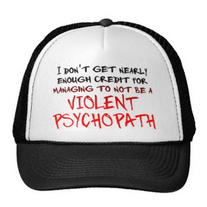 Psychopath Credit Funny Ball Cap Hat