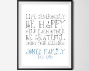 ... Quotes, Family Printable, Custom Family Print, Family Rules, Family