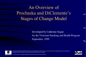 An Overview of Prochaska and DiClementeâ€™s Stages